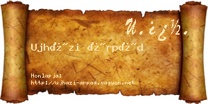 Ujházi Árpád névjegykártya